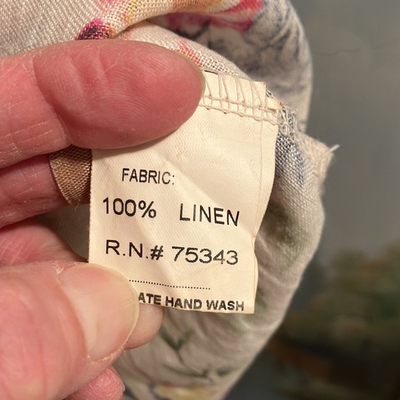 Bellambra 100% Linen Flax  Floral Top - Picture 3 of 7